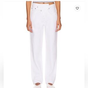 Agolde Off White Criss Cross Jeans